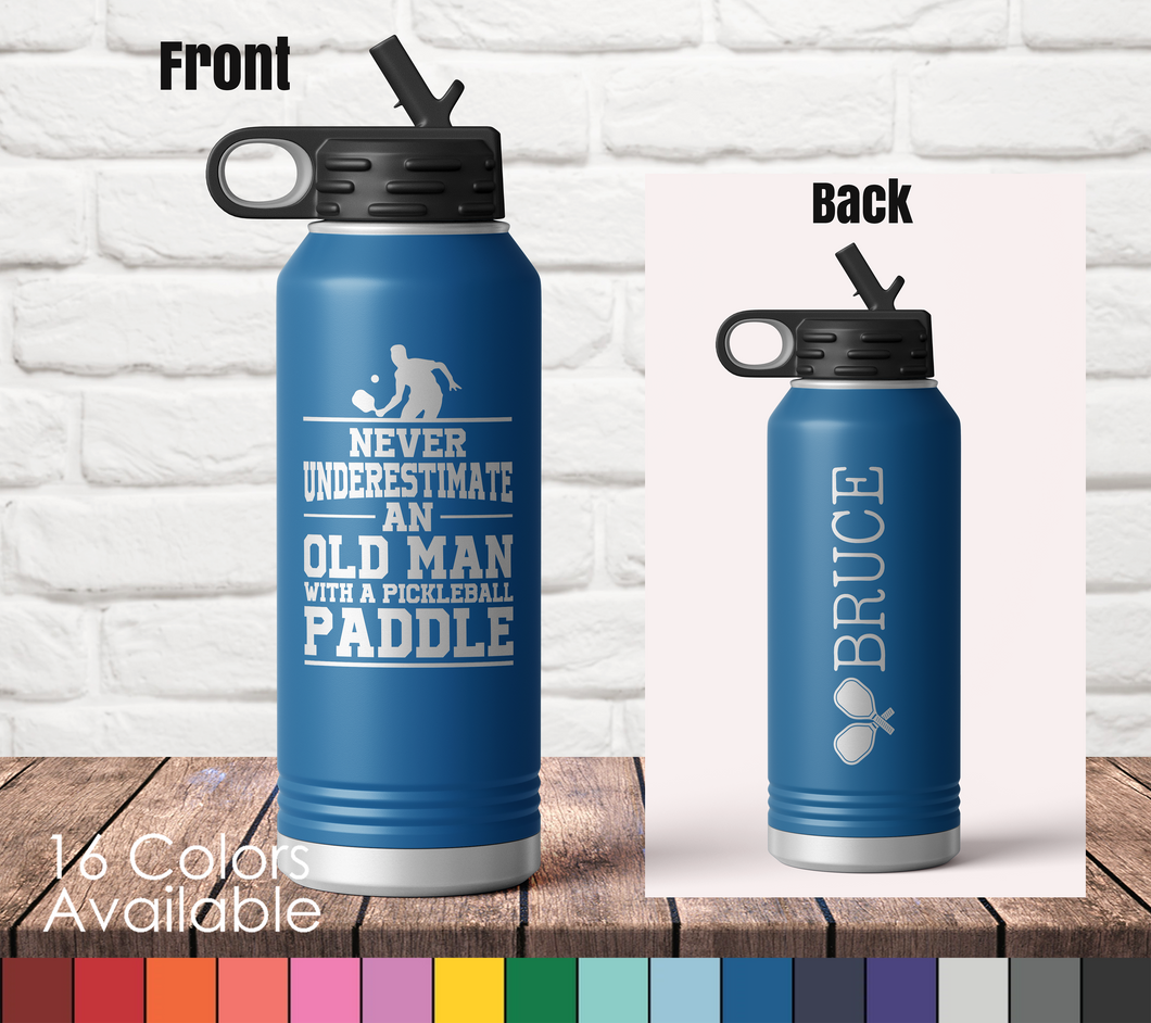 Personalized Water Bottle 40oz/32oz with Flip-Top Lid and Straw, Customized  Vacuum Insulated Water Flask, Stainless Steel Sports Double Wall Thermos