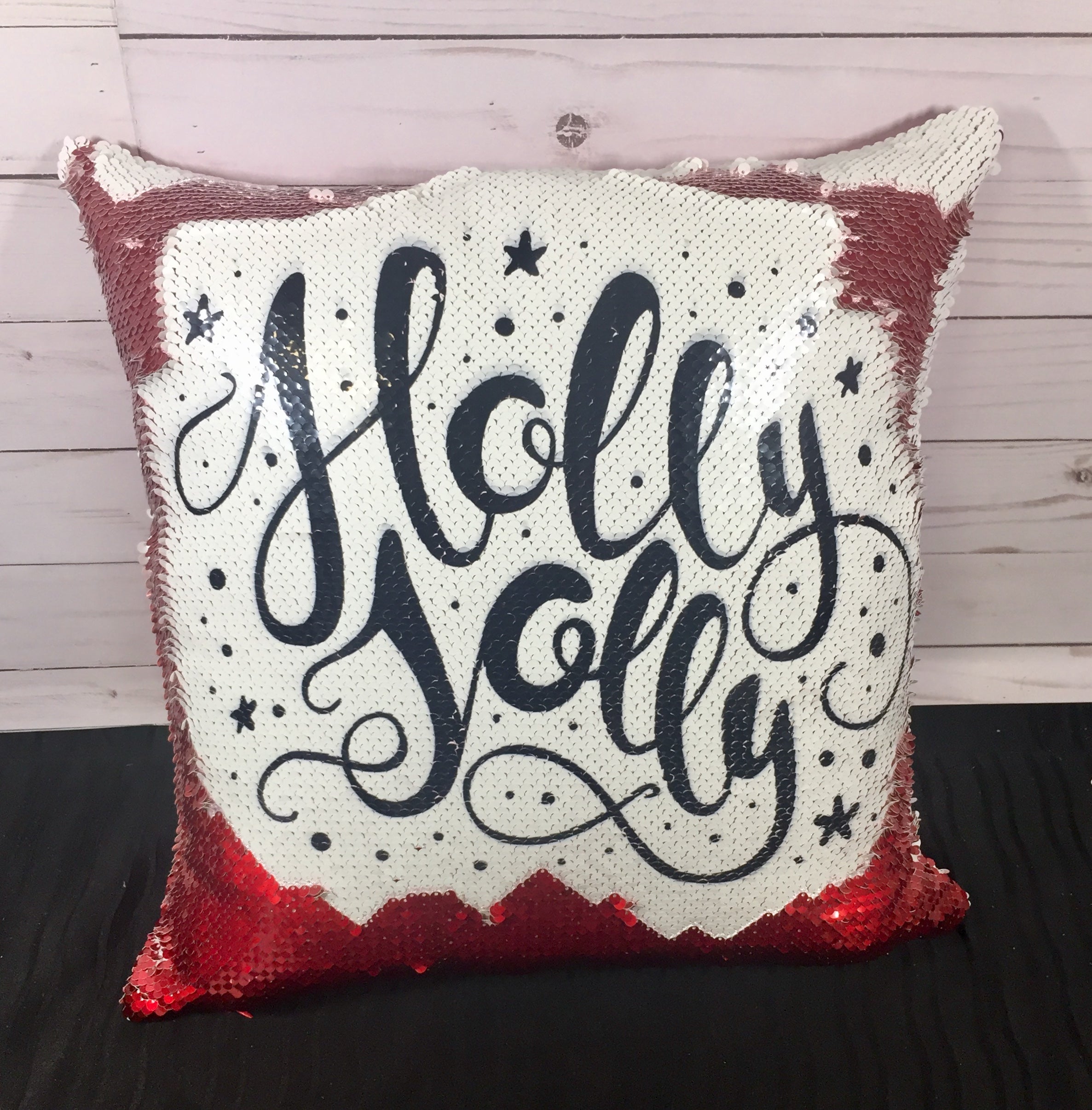 Holly fashion jolly christmas pillow