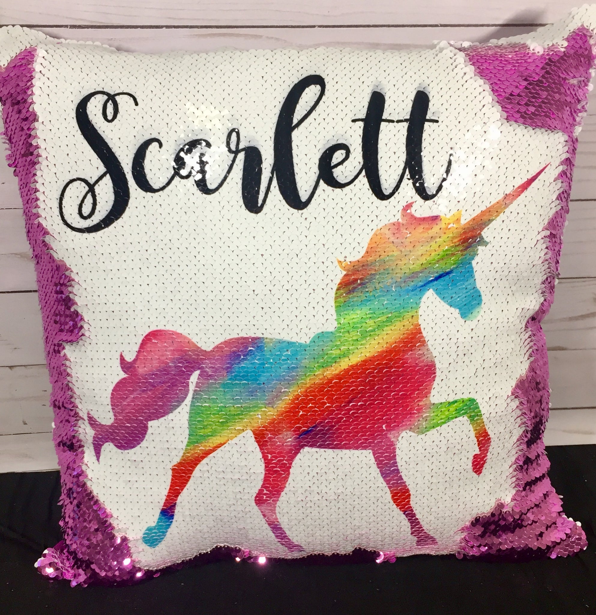 Floral Print Elephant Custom Sequin Pillow INCLUDES INSERT CUSHION - P –  Happy Camper Creations TX